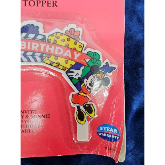 Vintage Mickey`s Stuff For Kids Mickey & Minnie Plastic‎ Birthday Cake Topper - Picture 5 of 8